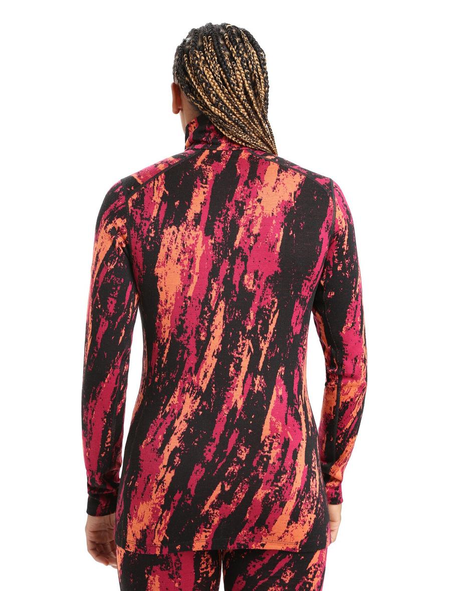 Base Layers Icebreaker Merino 250 Vertex Long Sleeve Half Zip Sedimentary Femme Rose | FR 1834AHKP